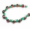 Natural Garnet Faceted Onion Green Emerald Faceted Roundel 6 Inches and sizes 3mm to 5mm Approx.